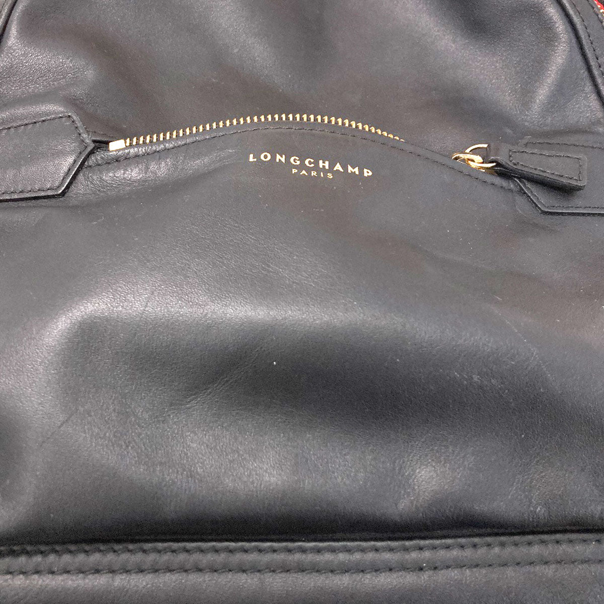 Longchamp logo Backpack Â· Daypack Leather Ladies [Used]