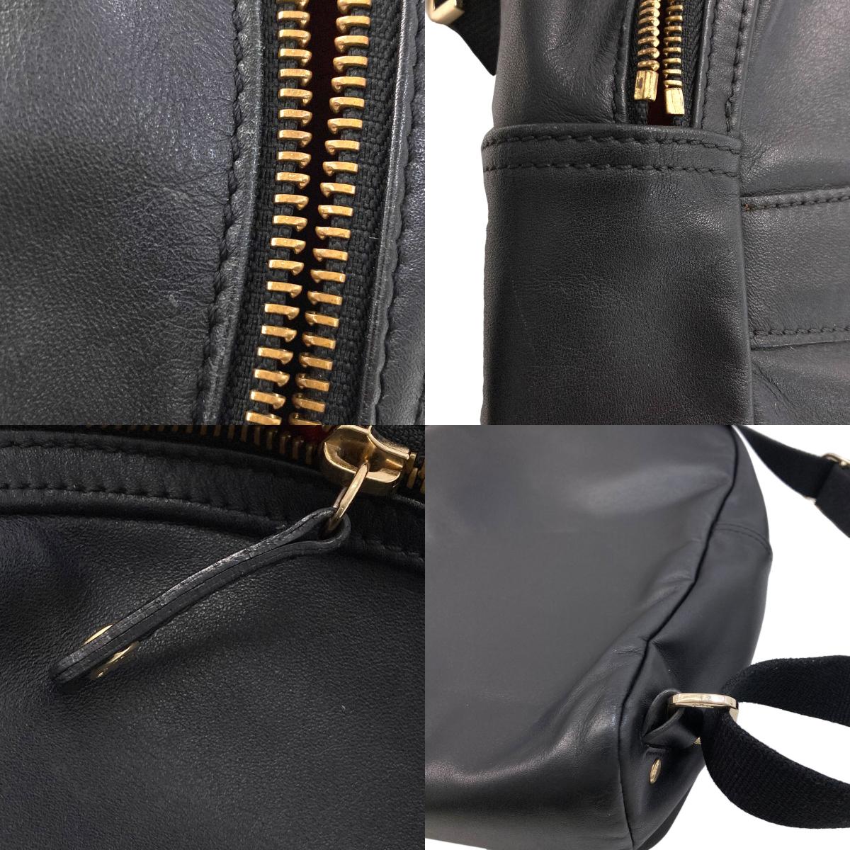Longchamp logo Backpack Â· Daypack Leather Ladies [Used]