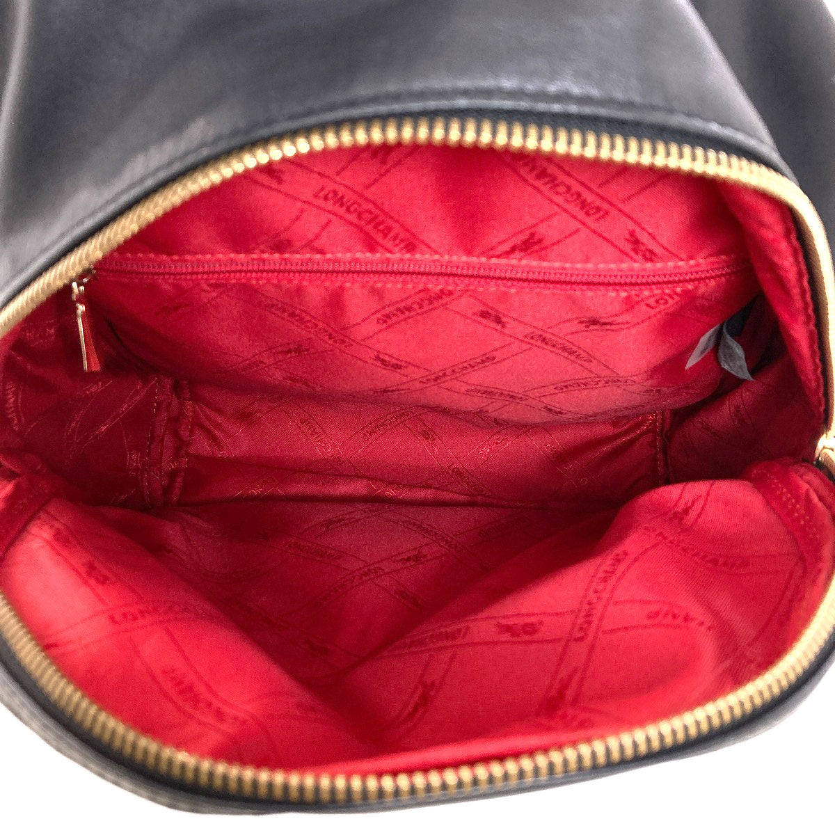 Longchamp logo Backpack Â· Daypack Leather Ladies [Used]