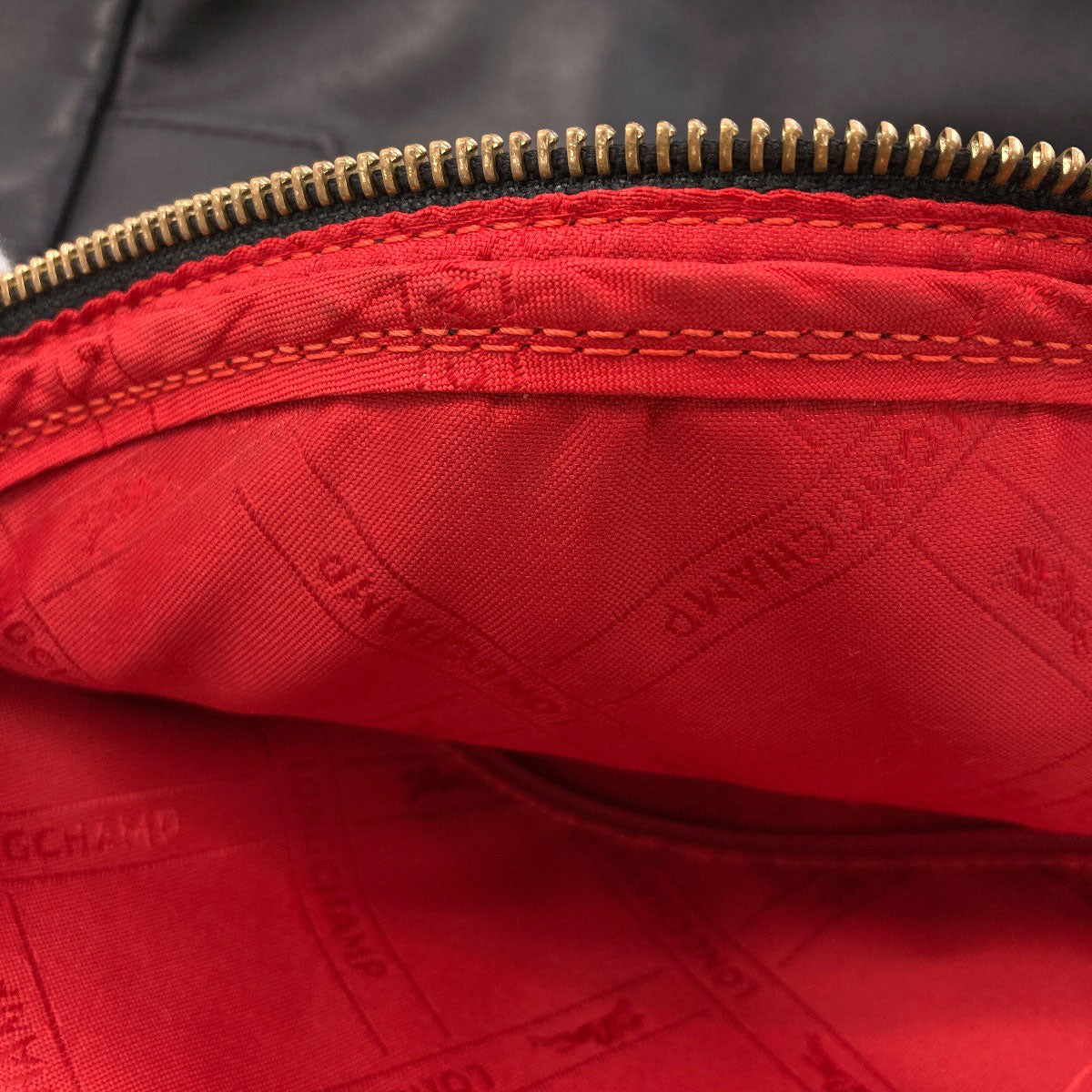 Longchamp logo Backpack Â· Daypack Leather Ladies [Used]
