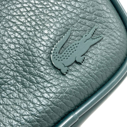 LACOSTE logo Shoulder Bag Leather Ladies [Used]