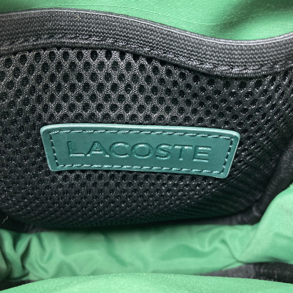 LACOSTE logo Shoulder Bag Leather Ladies [Used]