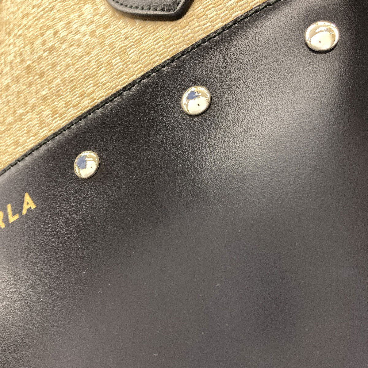 Furla Share 2WAY Handbag Raffia LeatherLadies [Used]