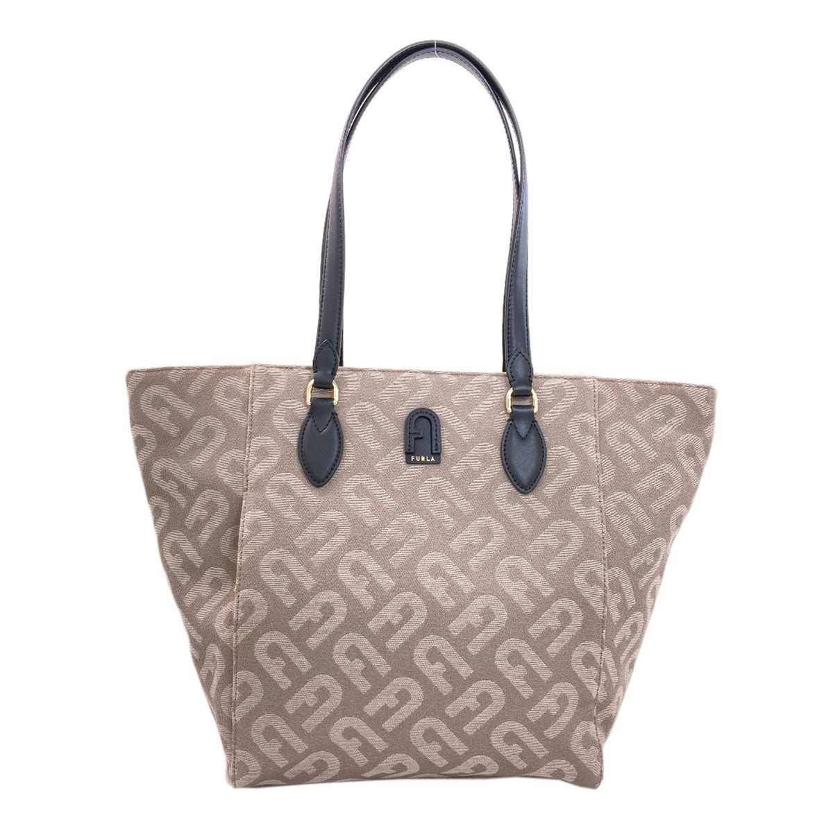 Furla Arch logo pattern Tote Bag Canvas Ladies [Used]