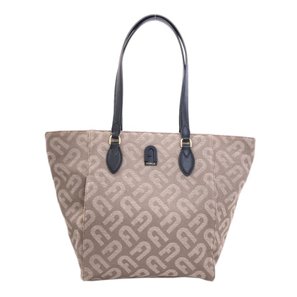 Furla Arch logo pattern Tote Bag Canvas Ladies [Used]