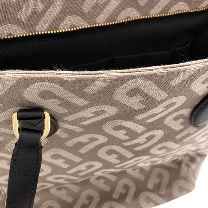 Furla Arch logo pattern Tote Bag Canvas Ladies [Used]