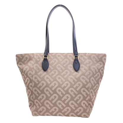 Furla Arch logo pattern Tote Bag Canvas Ladies [Used]