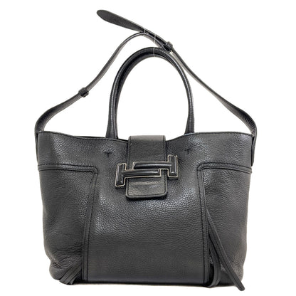 TODS Double T Shopping Bag 2WAY Tote Bag Leather Ladies [Used]