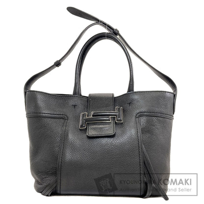 TODS Double T Shopping Bag 2WAY Tote Bag Leather Ladies [Used]