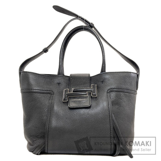 TODS Double T Shopping Bag 2WAY Tote Bag Leather Ladies [Used]