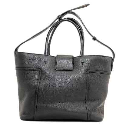 TODS Double T Shopping Bag 2WAY Tote Bag Leather Ladies [Used]