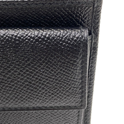 BVLGARI logo Bifold Wallet with Coin Pocket Leather mens [Used]