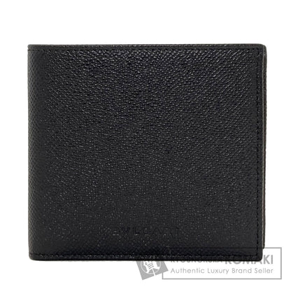 BVLGARI logo Bifold Wallet with Coin Pocket Leather mens [Used]