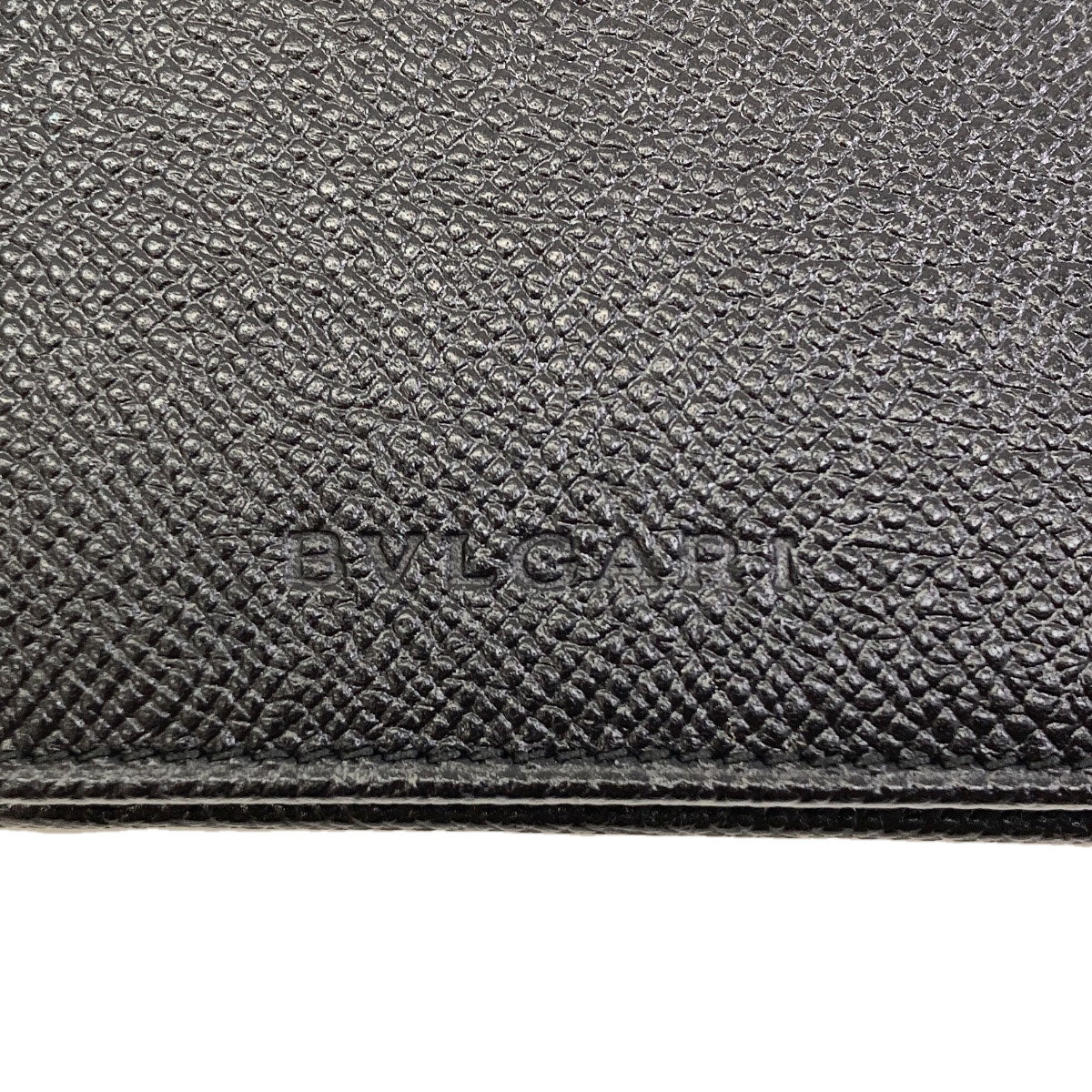 BVLGARI logo Bifold Wallet with Coin Pocket Leather mens [Used]