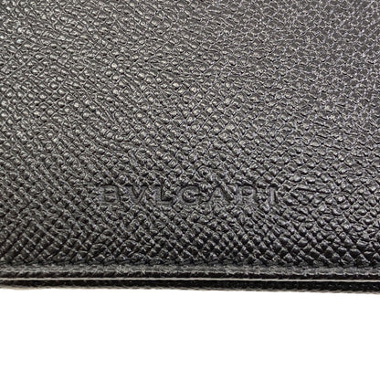 BVLGARI logo Bifold Wallet with Coin Pocket Leather mens [Used]