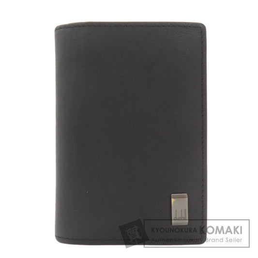 Dunhill Gunmetal business card holder Card Case Leather Ladies [Used]