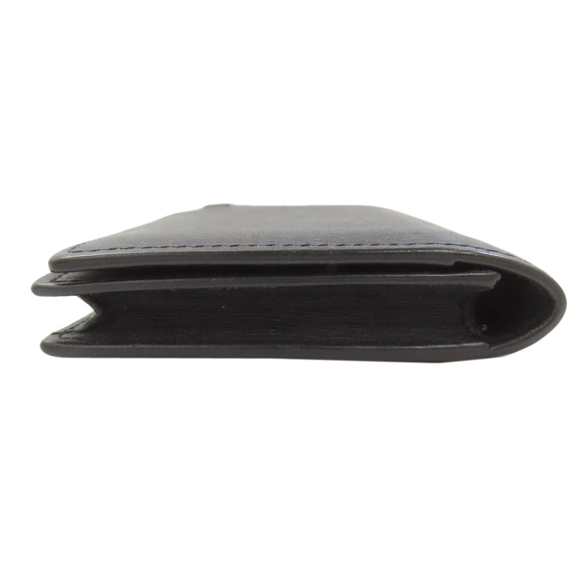 Dunhill Gunmetal business card holder Card Case Leather Ladies [Used]