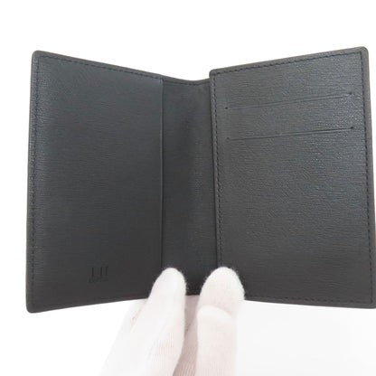 Dunhill Gunmetal business card holder Card Case Leather Ladies [Used]