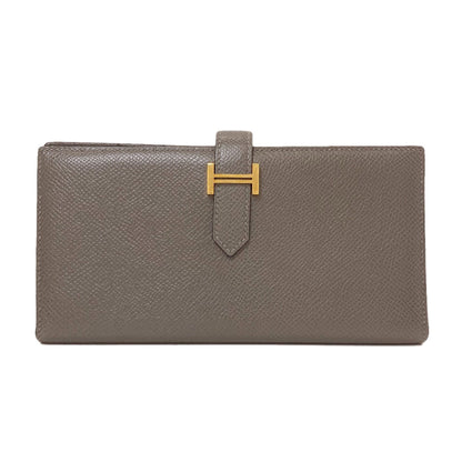 HERMES Beansufla Long wallet (with coin pocket) Epsom Ladies [Used]