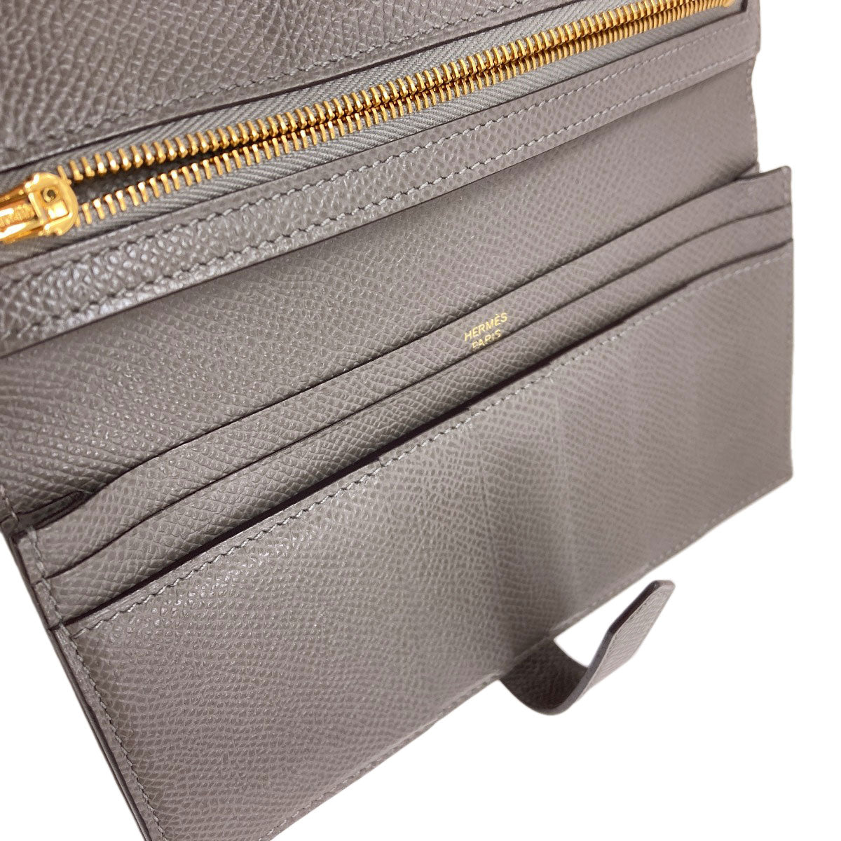 HERMES Beansufla Long wallet (with coin pocket) Epsom Ladies [Used]
