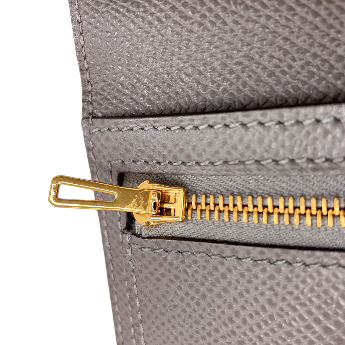 HERMES Beansufla Long wallet (with coin pocket) Epsom Ladies [Used]