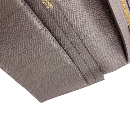 HERMES Beansufla Long wallet (with coin pocket) Epsom Ladies [Used]