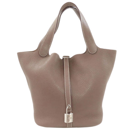 HERMES Picotin Lock MM Etoupe SilverHardware Handbag Taurillon Clemence Ladies [Used]