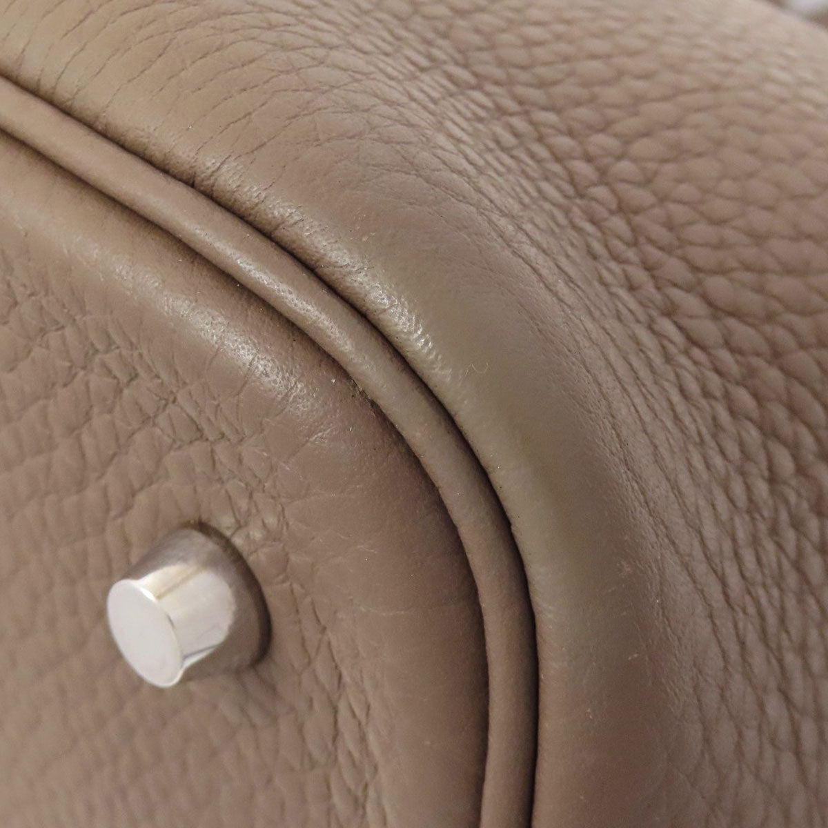 HERMES Picotin Lock MM Etoupe SilverHardware Handbag Taurillon Clemence Ladies [Used]