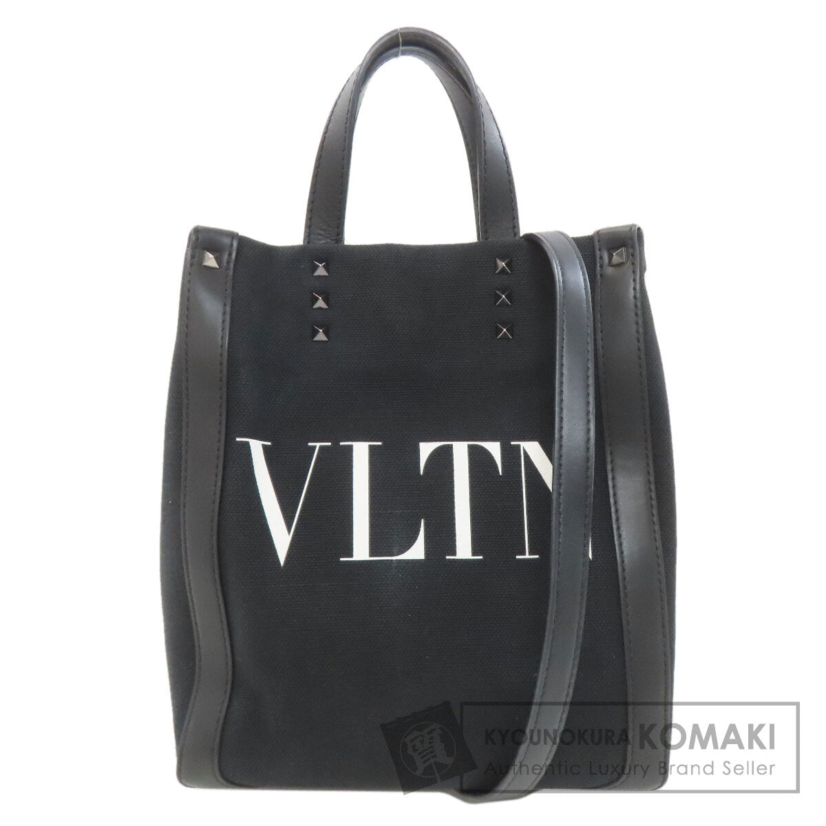 VALENTINO Studs 2WAY Handbag Canvas Ladies [Used]