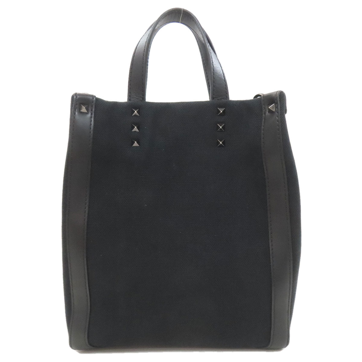 VALENTINO Studs 2WAY Handbag Canvas Ladies [Used]