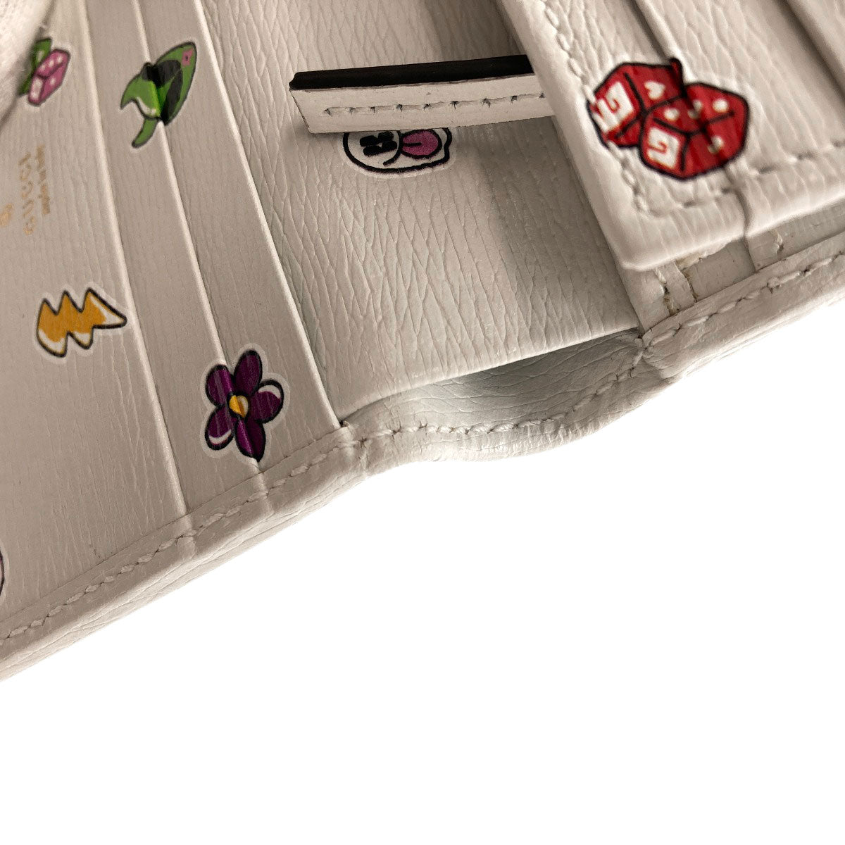 GUCCI 784729 Hattie Stewart Collaboration Mushroom Bifold Wallet with Coin Pocket PVC Ladies [Used]