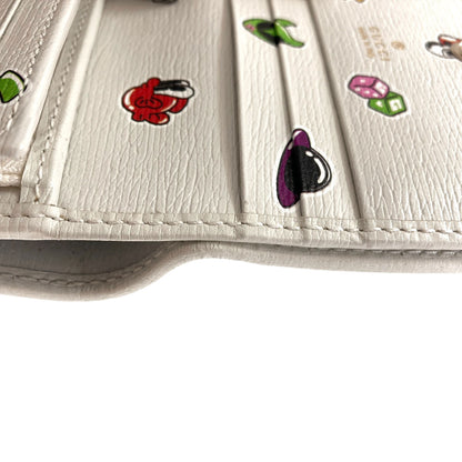 GUCCI 784729 Hattie Stewart Collaboration Mushroom Bifold Wallet with Coin Pocket PVC Ladies [Used]