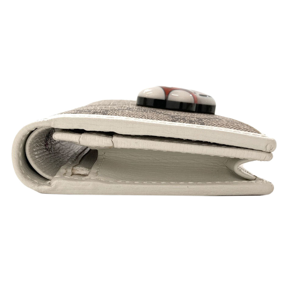 GUCCI 784729 Hattie Stewart Collaboration Mushroom Bifold Wallet with Coin Pocket PVC Ladies [Used]