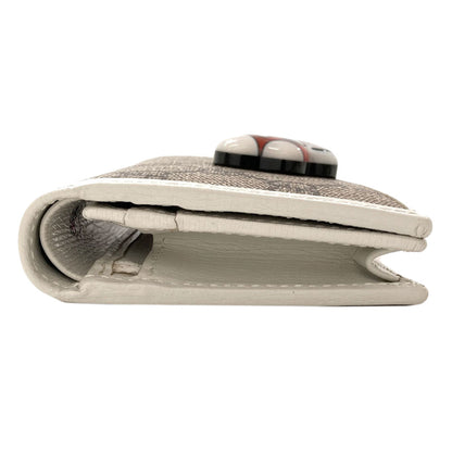 GUCCI 784729 Hattie Stewart Collaboration Mushroom Bifold Wallet with Coin Pocket PVC Ladies [Used]