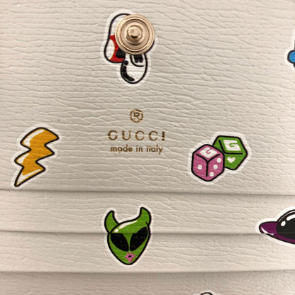 GUCCI 784729 Hattie Stewart Collaboration Mushroom Bifold Wallet with Coin Pocket PVC Ladies [Used]
