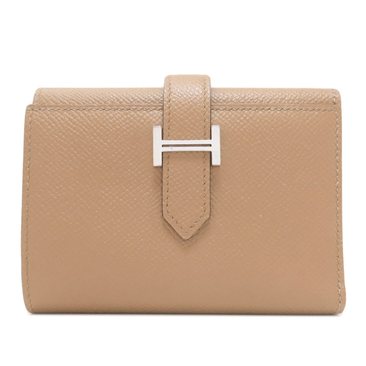 HERMES Bearn Combination Verso SilverHardware Bifold Wallet with Coin Pocket Epsom Ladies [Used]