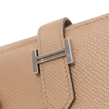 HERMES Bearn Combination Verso SilverHardware Bifold Wallet with Coin Pocket Epsom Ladies [Used]