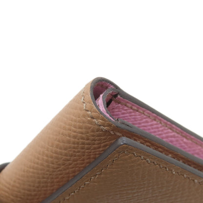 HERMES Bearn Combination Verso SilverHardware Bifold Wallet with Coin Pocket Epsom Ladies [Used]