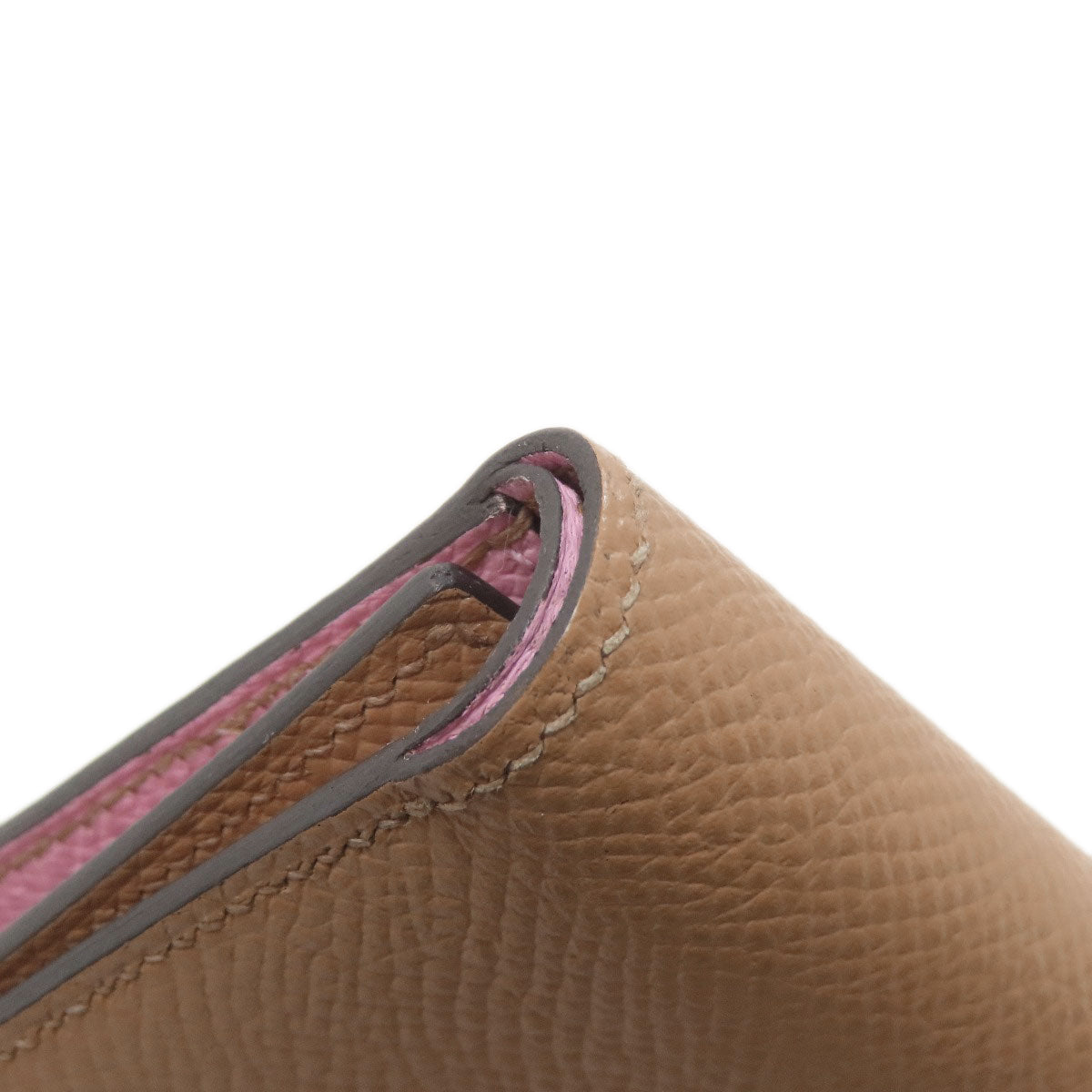 HERMES Bearn Combination Verso SilverHardware Bifold Wallet with Coin Pocket Epsom Ladies [Used]