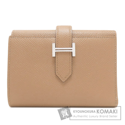 HERMES Bearn Combination Verso SilverHardware Bifold Wallet with Coin Pocket Epsom Ladies [Used]