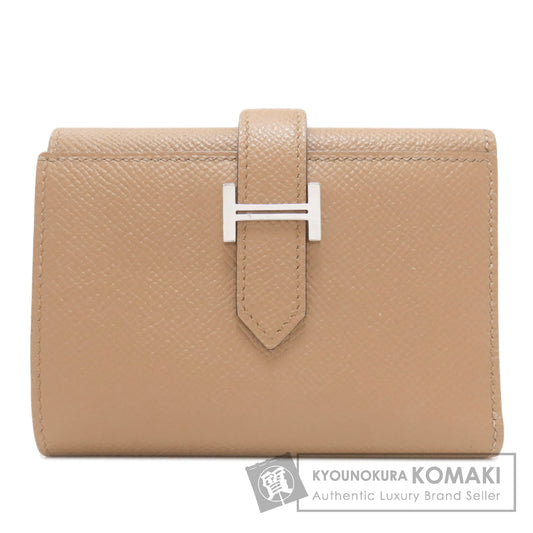 HERMES Bearn Combination Verso SilverHardware Bifold Wallet with Coin Pocket Epsom Ladies [Used]