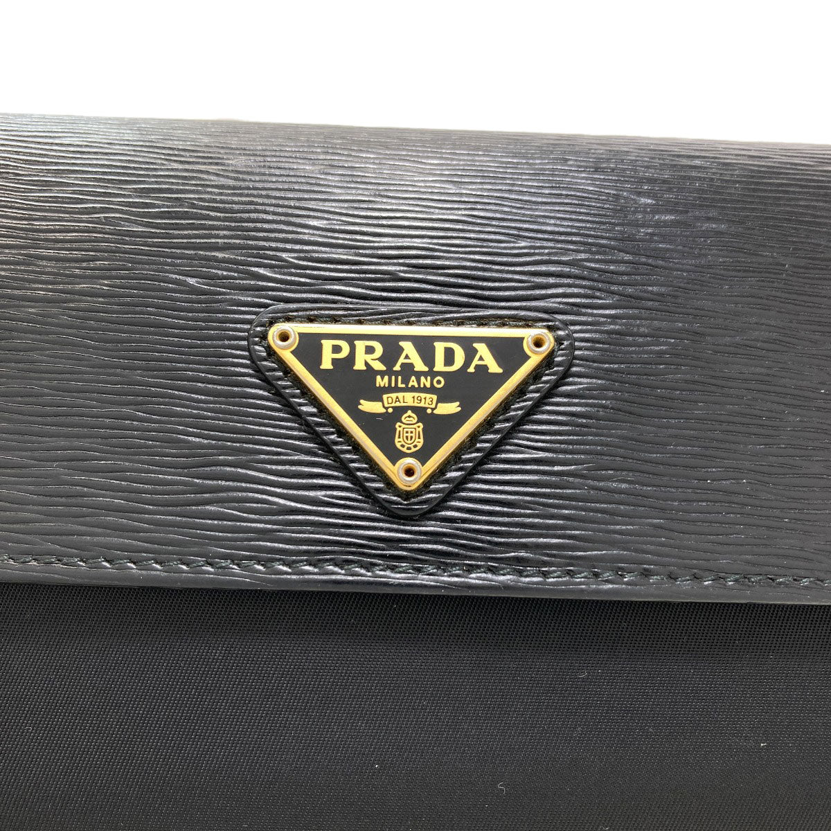 PRADA Triangle Long wallet (with coin pocket) Nylon LeatherLadies [Used]