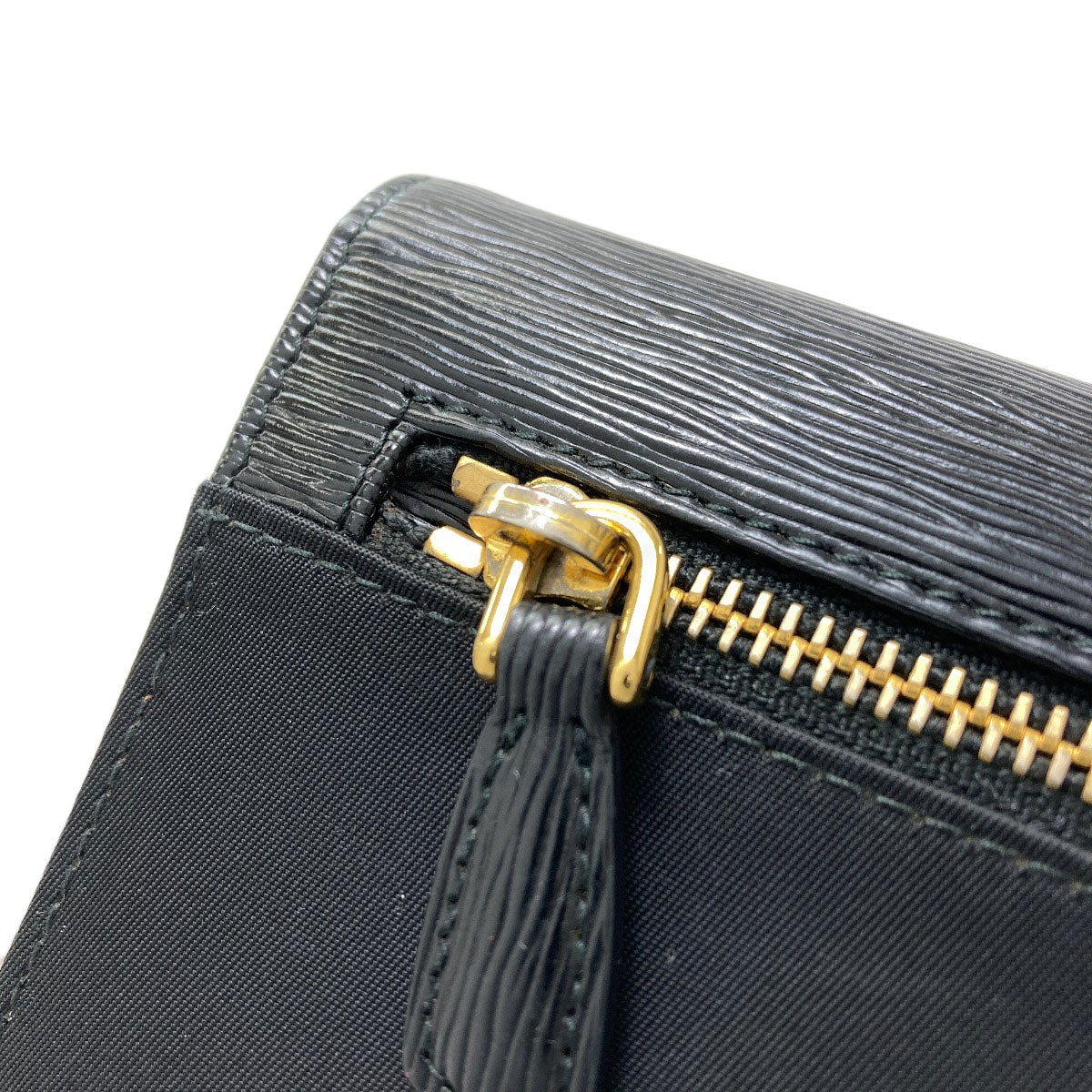 PRADA Triangle Long wallet (with coin pocket) Nylon LeatherLadies [Used]