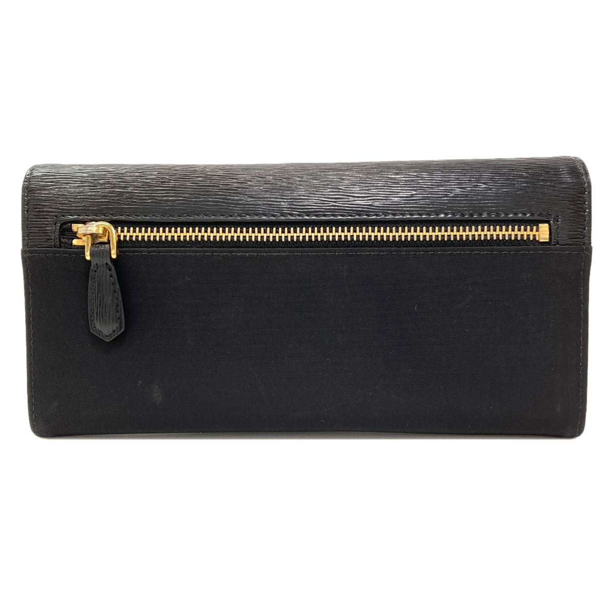 PRADA Triangle Long wallet (with coin pocket) Nylon LeatherLadies [Used]