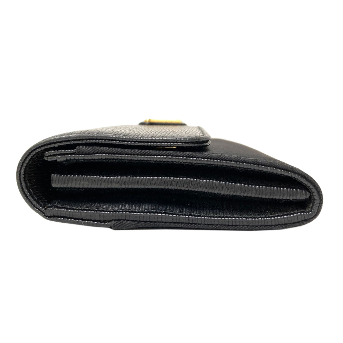 PRADA Triangle Long wallet (with coin pocket) Nylon LeatherLadies [Used]