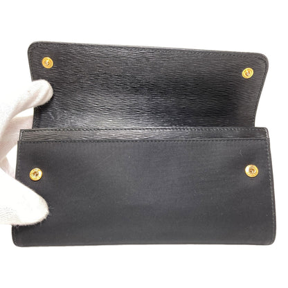 PRADA Triangle Long wallet (with coin pocket) Nylon LeatherLadies [Used]