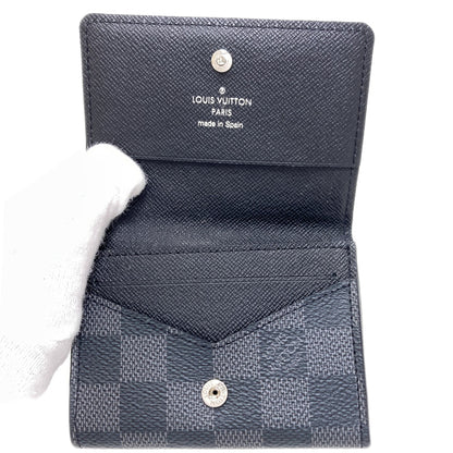 LOUIS VUITTON N63338 Anne Vert Cult De Visit Business Card Holder Card Case Damier canvas Ladies [Used]