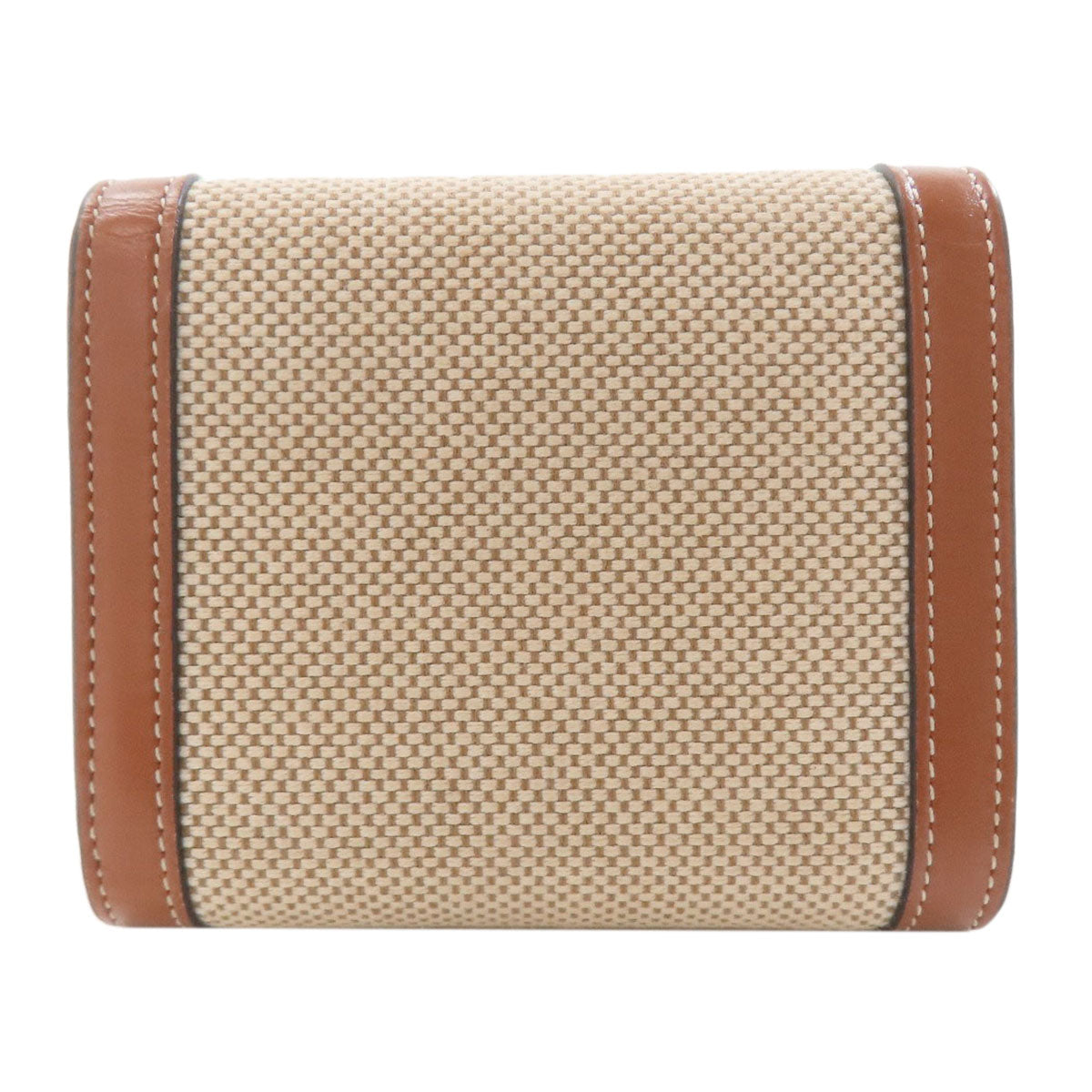 CELINE Triomphe Tri-Fold Wallet Bifold Wallet with Coin Pocket Canvas LeatherLadies [Used]