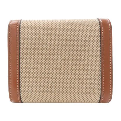 CELINE Triomphe Tri-Fold Wallet Bifold Wallet with Coin Pocket Canvas LeatherLadies [Used]