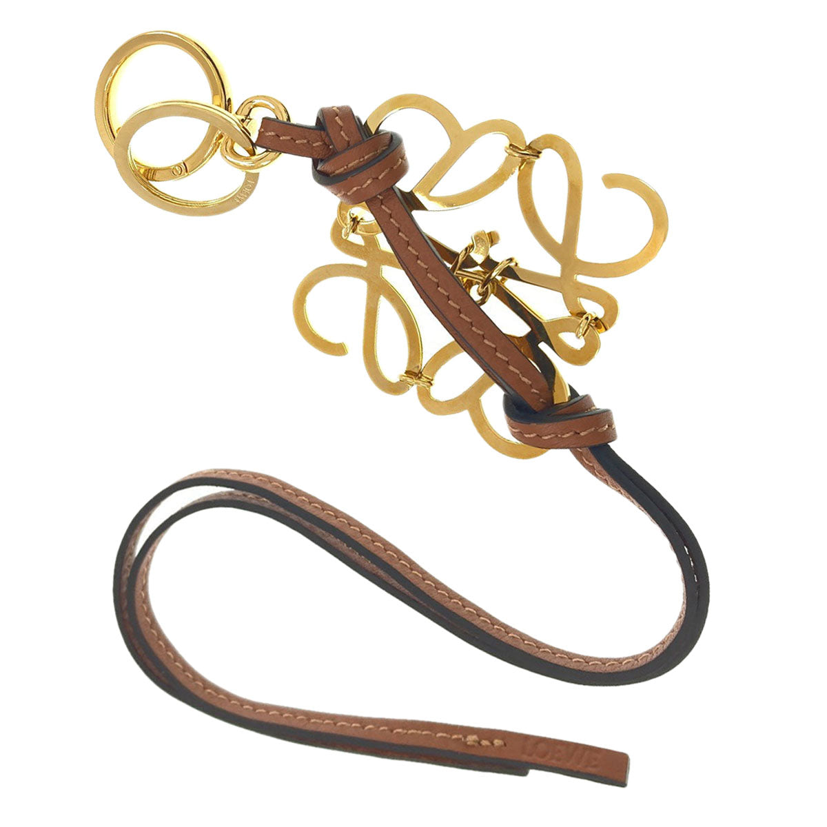 LOEWE anagram key ring Metal LeatherLadies [Used]